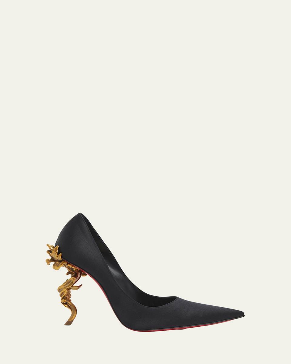 Belle Silk Crepe Lin Galva Heel Pumps